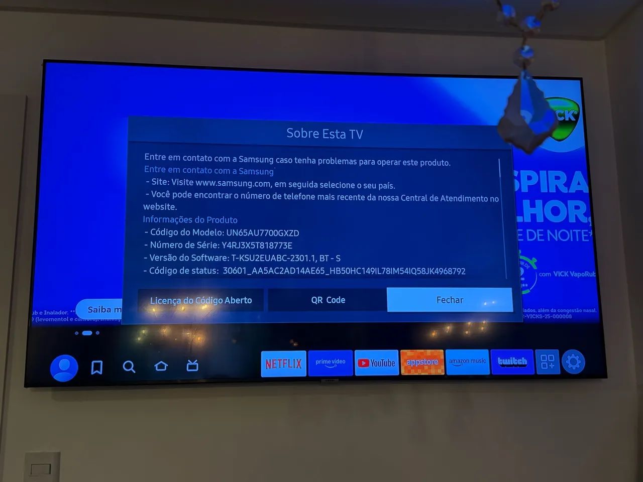 TV Samsung 65 Polegadas 4K UHD - Foto 2