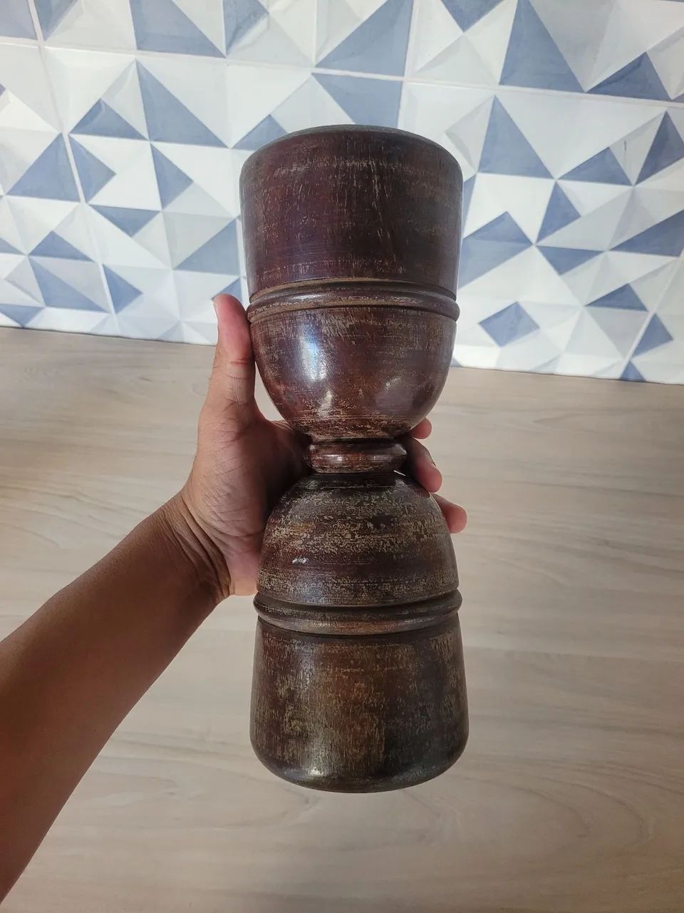 Antigo pilão de madeira  - Foto 2