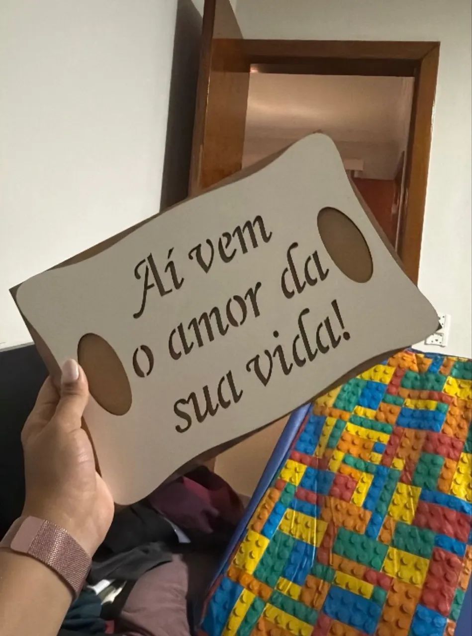 Plaquinha para entrada da daminha 