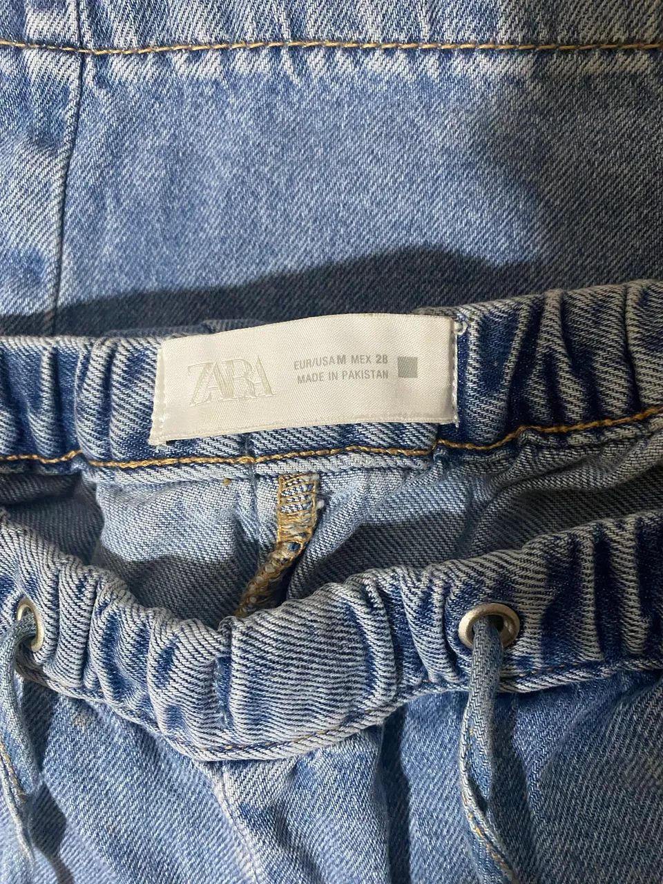 Calça Zara wide leg jeans M - Foto 4