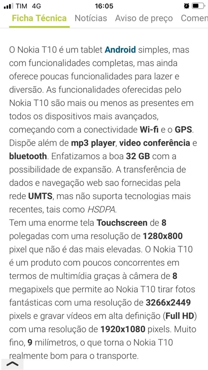 VENDO TABLET NOKIA T10 - Foto 2