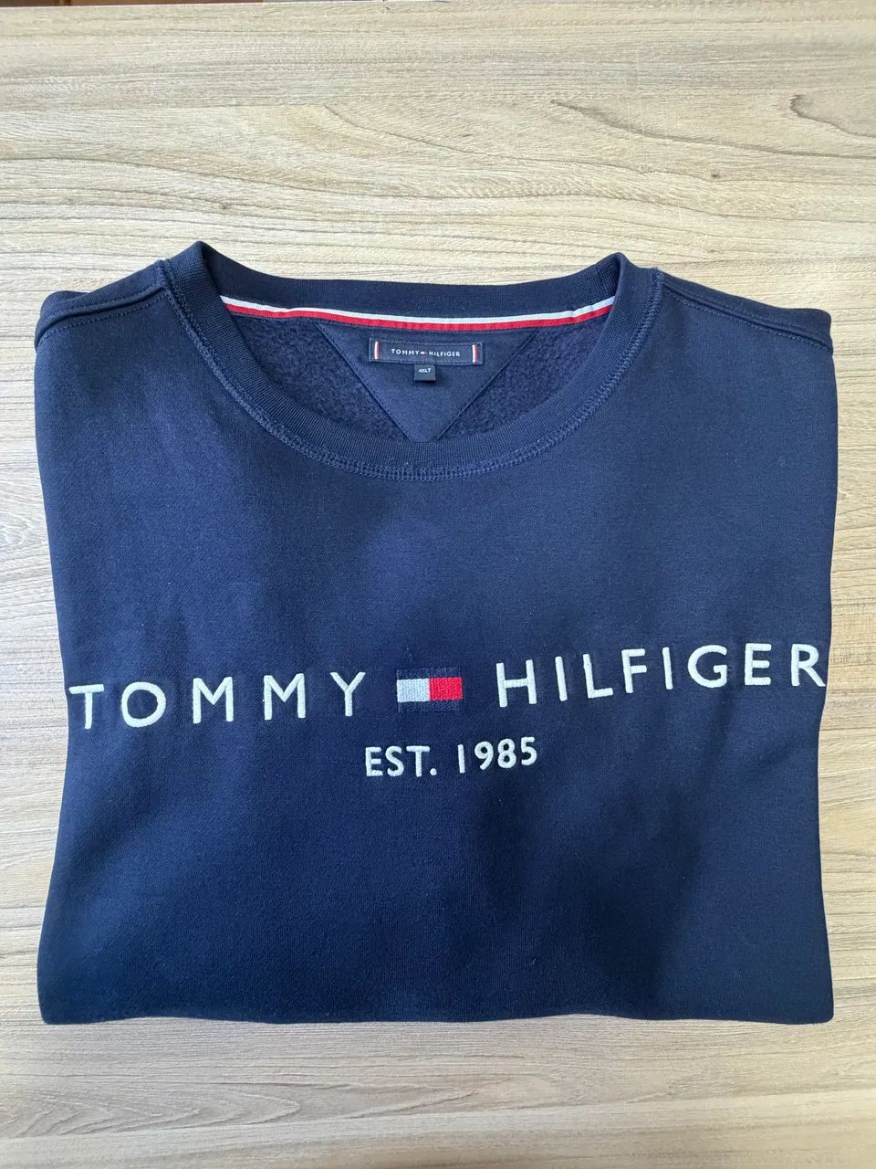 Moleton masculino tommy hilfiger marinho noite - Foto 2