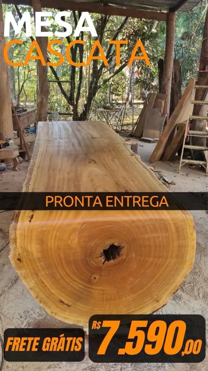 Mesa cascata rústica 