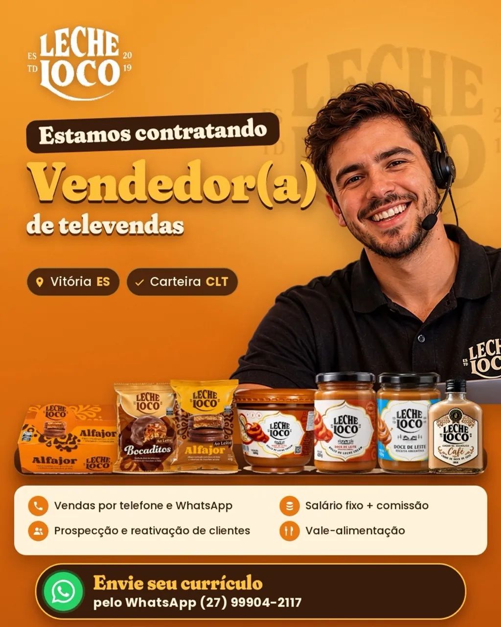 Vaga de vendedor interno 