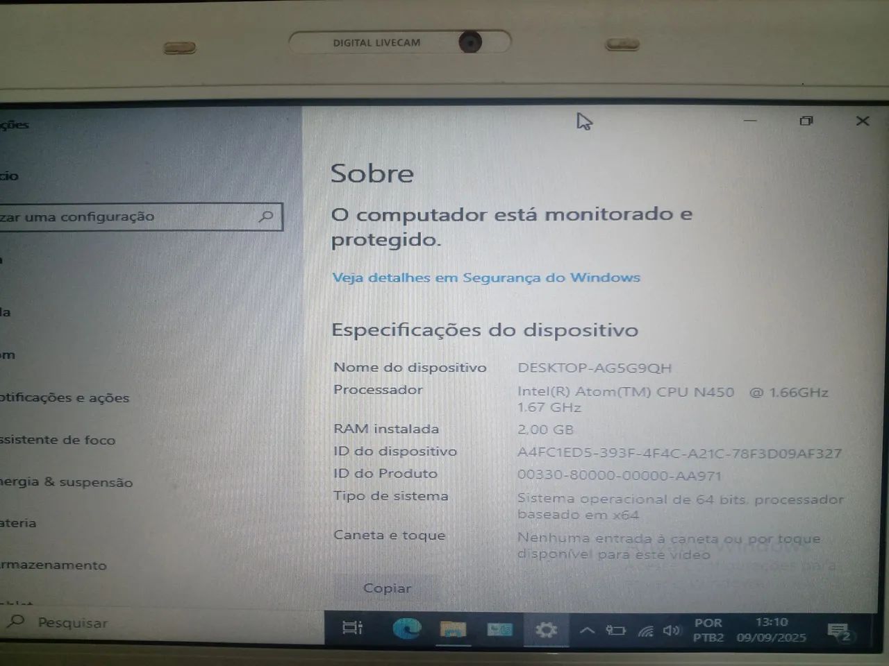 Netbook rosa Samsung funcionando - Foto 3