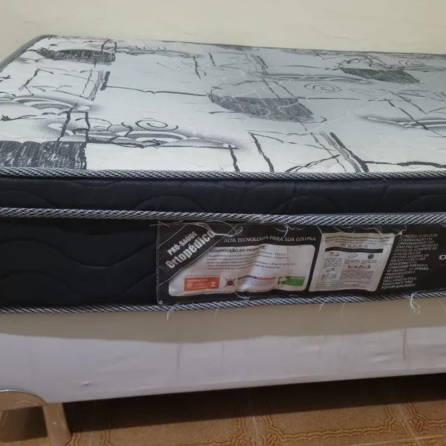 Cama Box Solteiro Ortobom Completa com Colchão e Cabeceira - Foto 3