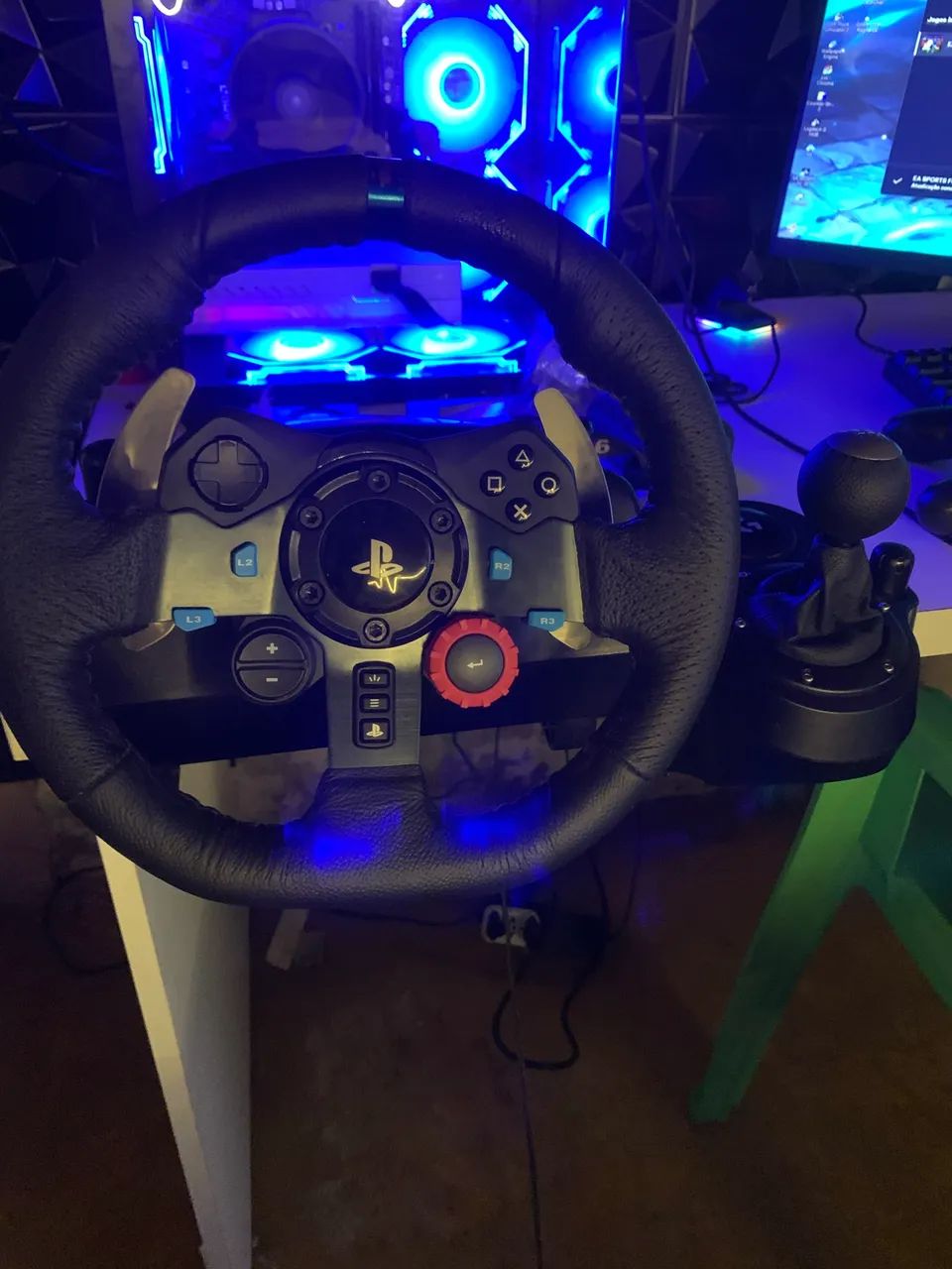 Vendo volante logitech g29 usado com câmbio  - Foto 5