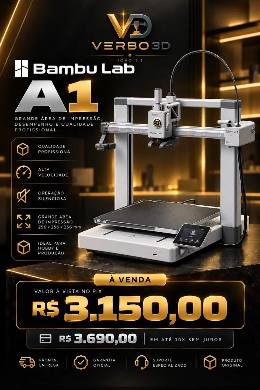 IMPRESSORA BAMBU LAB A1 - Foto 3