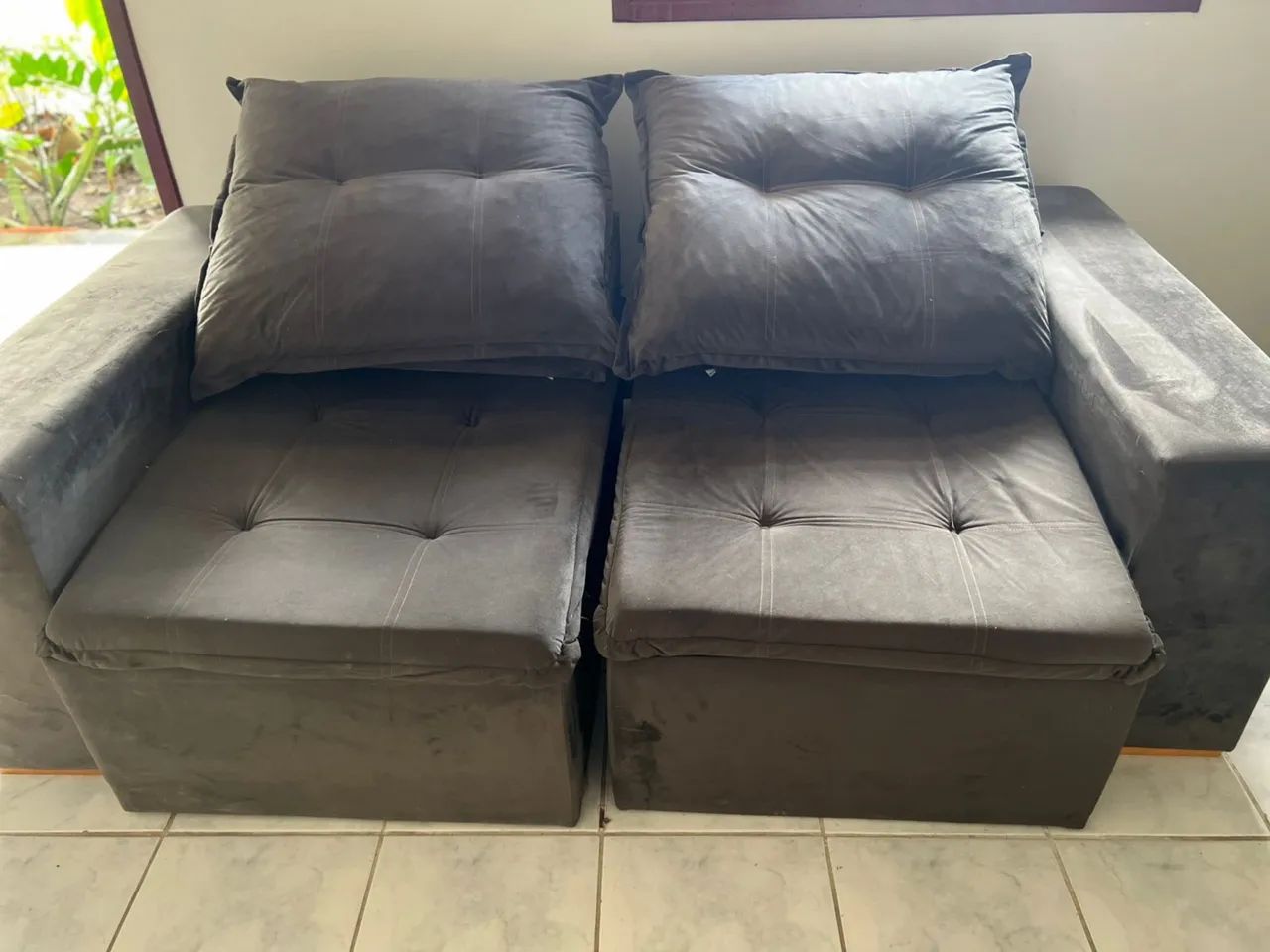 Sofá reclinavel e expansivo NOVO - Foto 3
