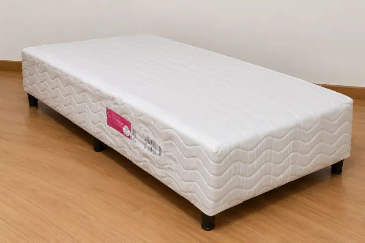 Cama de solteiro box com colchão Light D33 espuma Ortobom