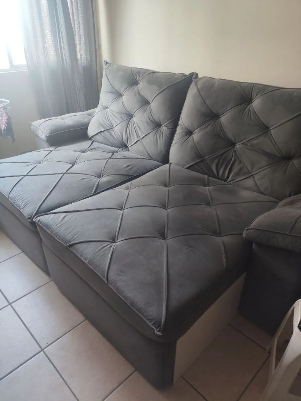 Vendo Sofá retrátil, 3 lugares pouco uso - Foto 4