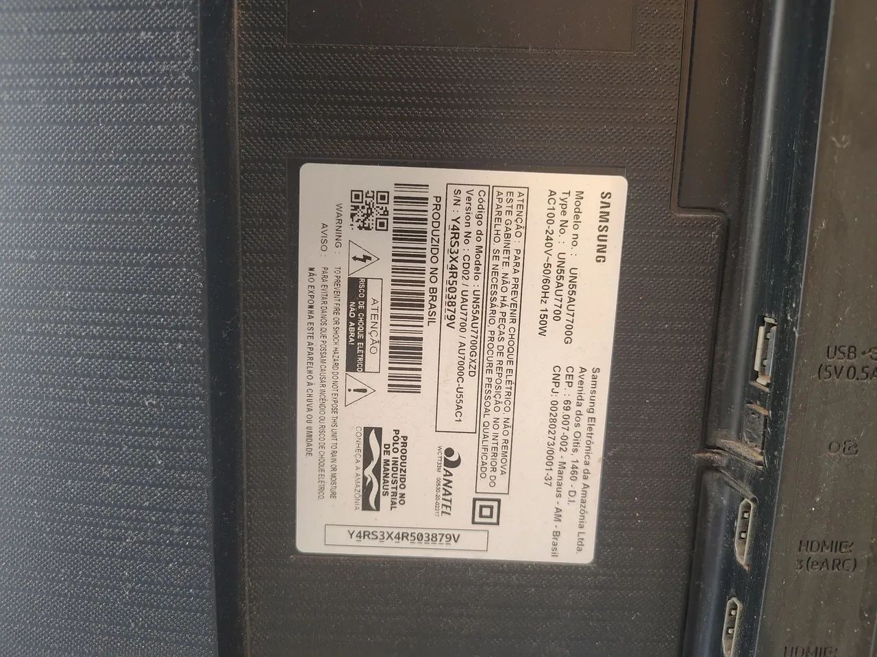 Vendo smartv Samsung 55 polegadas com led queimados - Foto 2