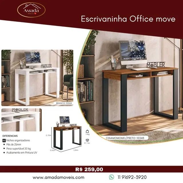 Escrivaninha Office move, a pronta entrega 