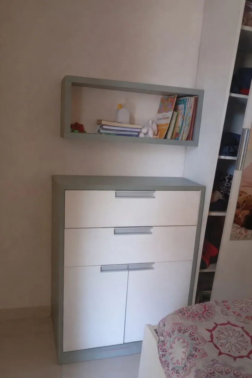 Cômoda mdf planejada 2portas e duas gavetas 