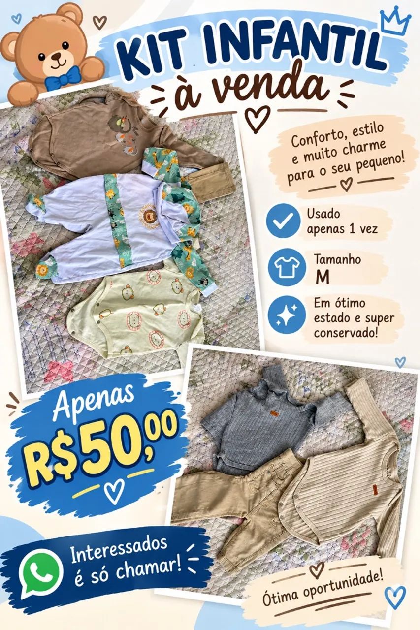 Kit infantil masculino 