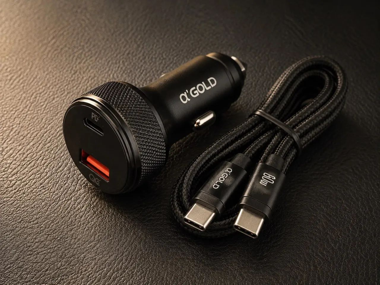Kit Carregador Veicular 60W USB-C e USB com Cabo Tipo-C - Foto 5