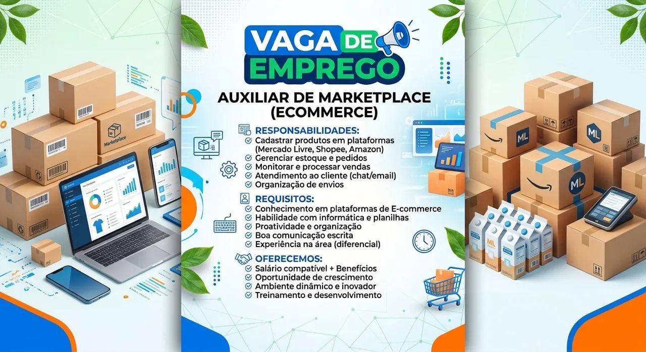 Vaga: Auxiliar de Marketplace (E-commerce)