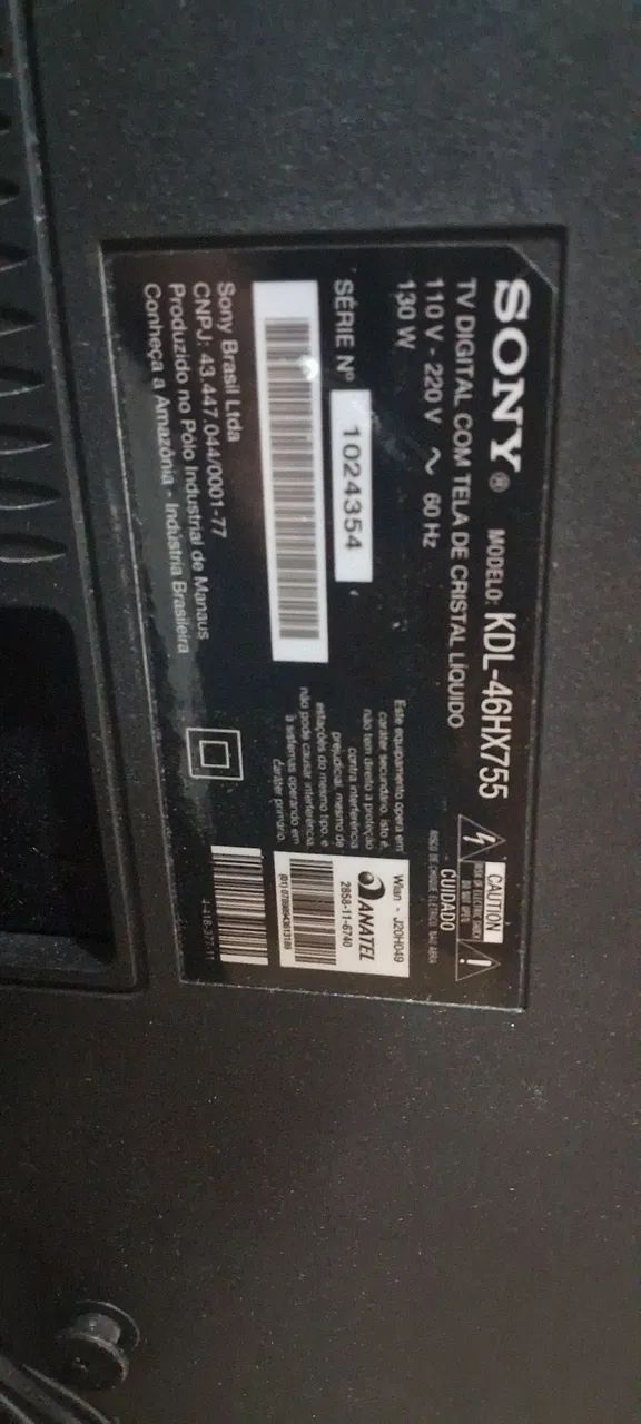 Tv Sony para consertar ou tirar peças 