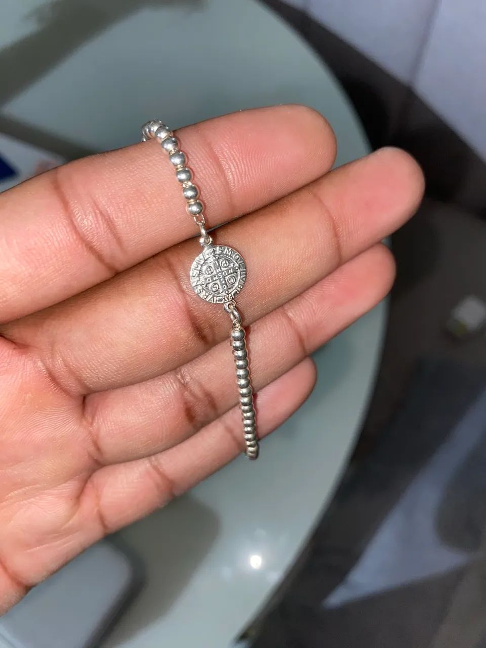 Pulseira de prata São Bento - Foto 3