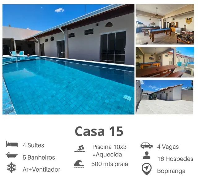 Casas Temporada Itanhaém - Piscina Aquecida, Churrasqueira,  Ar Condicionado
