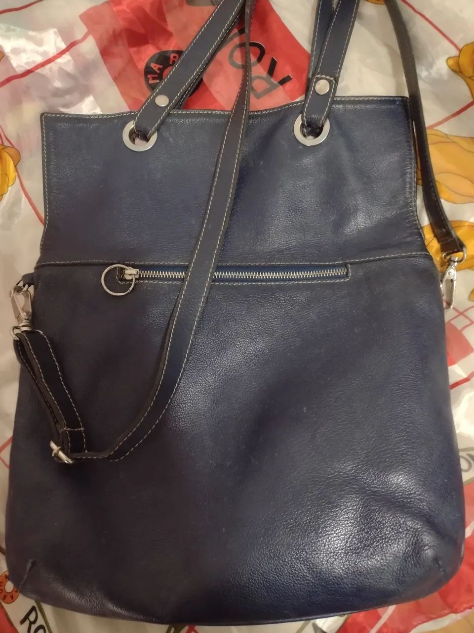 Bolsa grande em couro legítimo - Foto 2