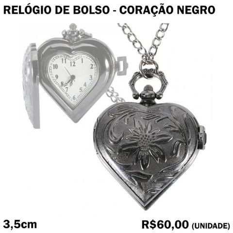 Relógio de Bolso (Coração Negro)