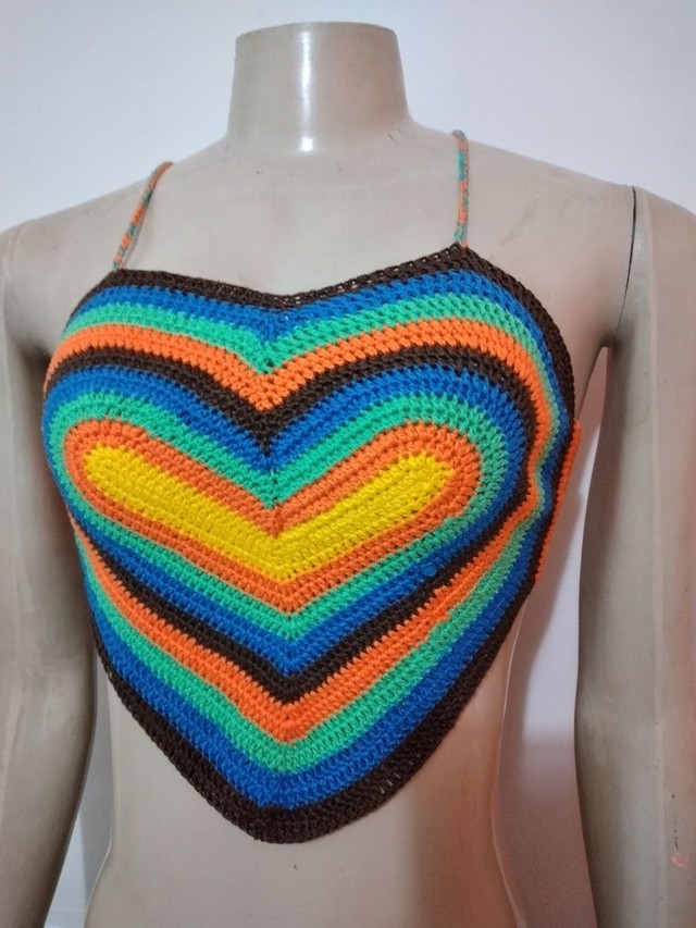Cropped do amor em croche  - Foto 2