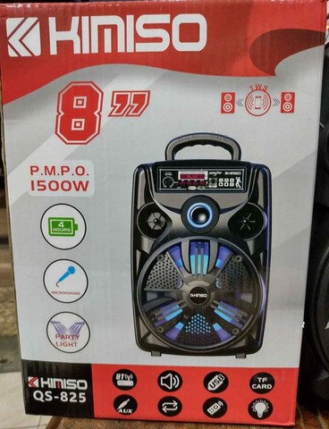 Mega caixa de som completa 1500w com microfone Bluetooth rádio - Foto 4