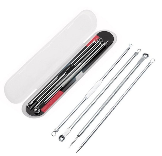 Kit C/4 Extrator Cureta Tira Acne Cravos E Espinha Limpeza - Foto 2