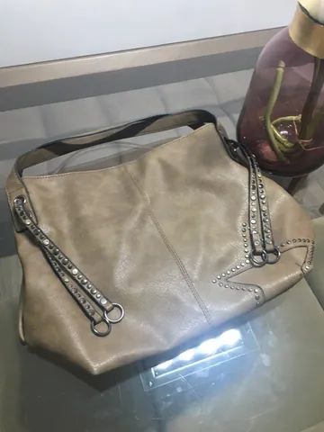 Bolsa sintética marrom  - Foto 3
