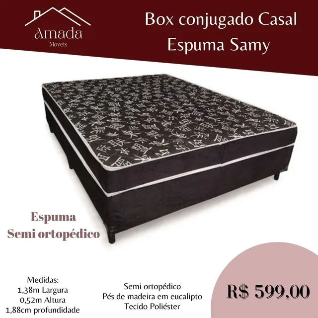 cama box conjugada casal espuma apenas 599,00 , Entrega  em 3 dias 