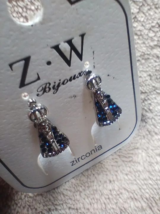 Brinco N. Sra. Aparecida, zircônia de pressão - Foto 2