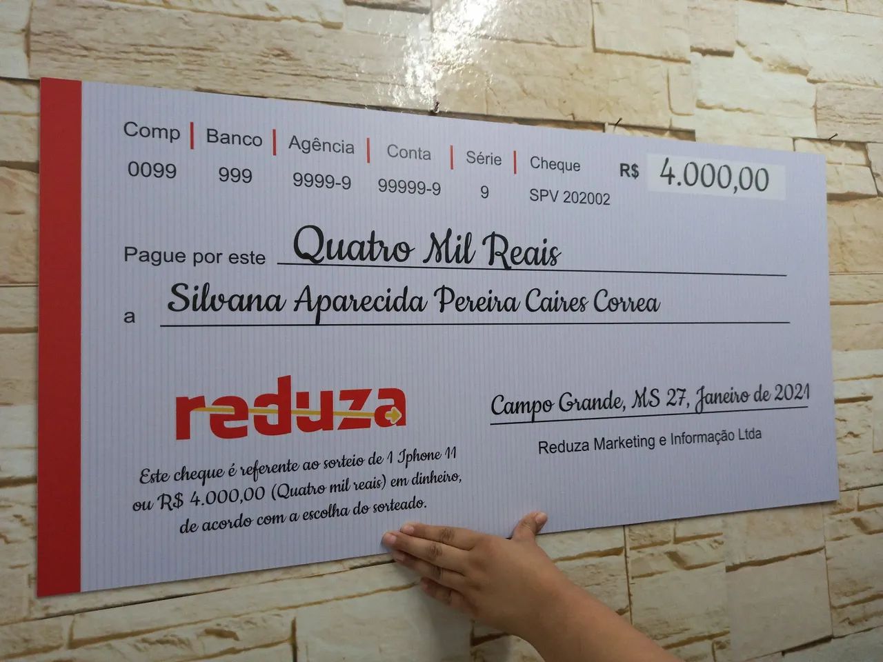 Cheque Gigante para premiação  - Foto 4