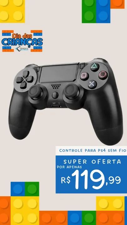 Controle Sem fio PS4/PC KAP-4W - KAPBOM Loja Coimbra Computadores Dia das Crianças Entrega