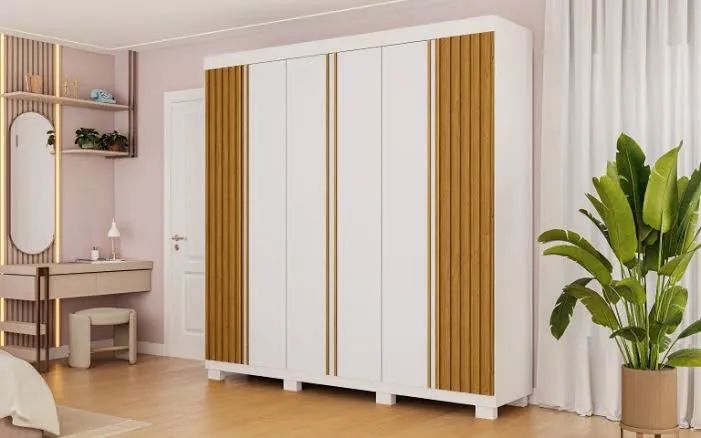 Guarda-roupa casal Elza 6 portas ripado - ENTREGA HOJE !!!  - Foto 3