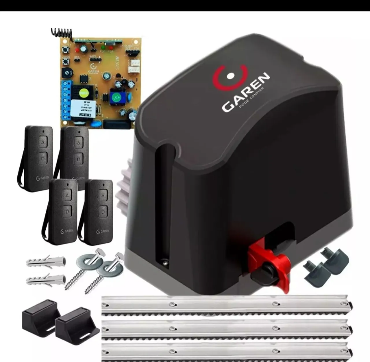 Motor de portao já instalado com 2 controles