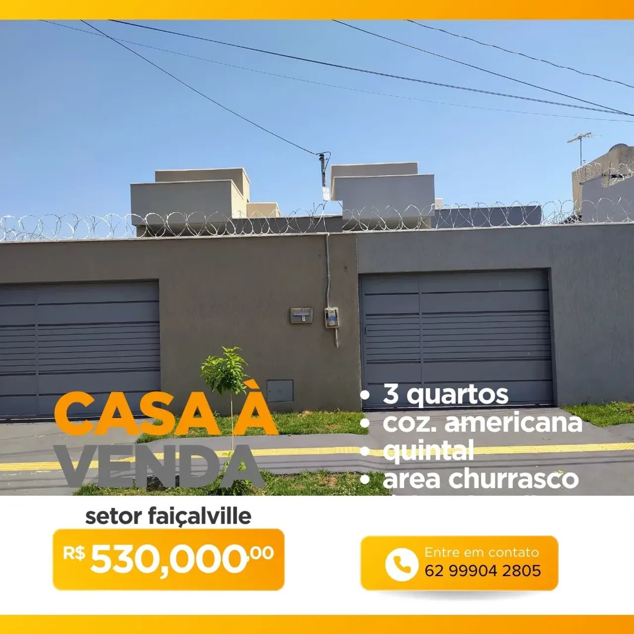 Imóvel casa nova 3 quartos em Setor Faiçalville - Goiânia - GO