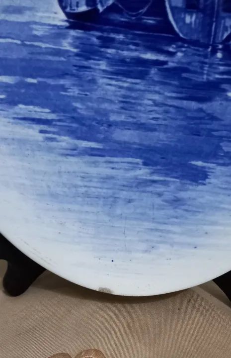 Antiga Placa Delft De Porcelana Alema De Parede - I - Foto 3