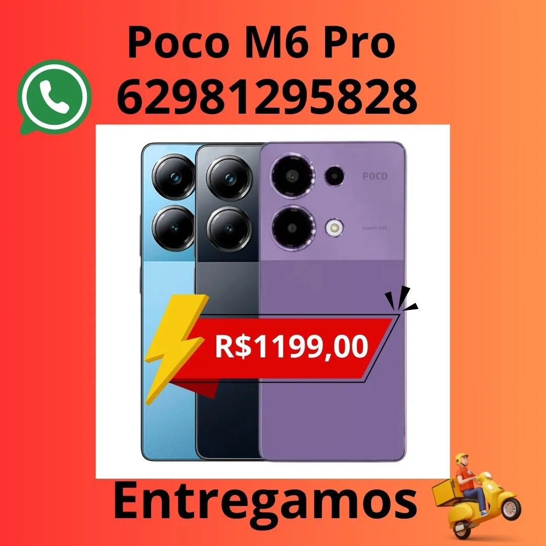 Celular Poco M6 Pro 4G NFC 256Gb 08Gb Ram Lacrado Global