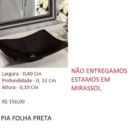 Cuba de Sobrepor Baheiro Modelo Folha - Nova