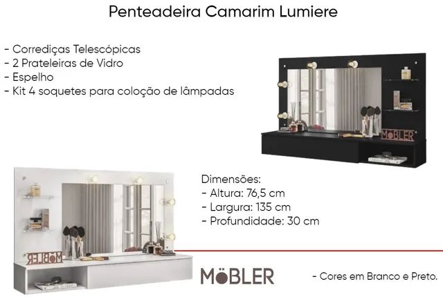 Penteadeira Camarim Lumiere p65 - Foto 3