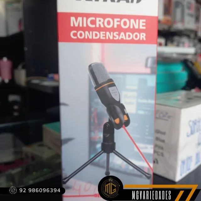 Microfone Condensador Com Suporte Tripé Xtrad - Foto 2