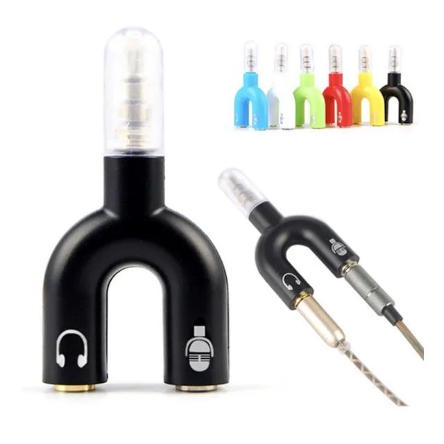 Adaptador Splitter P3 Headset Fone Microfone P2 X P3 Audio