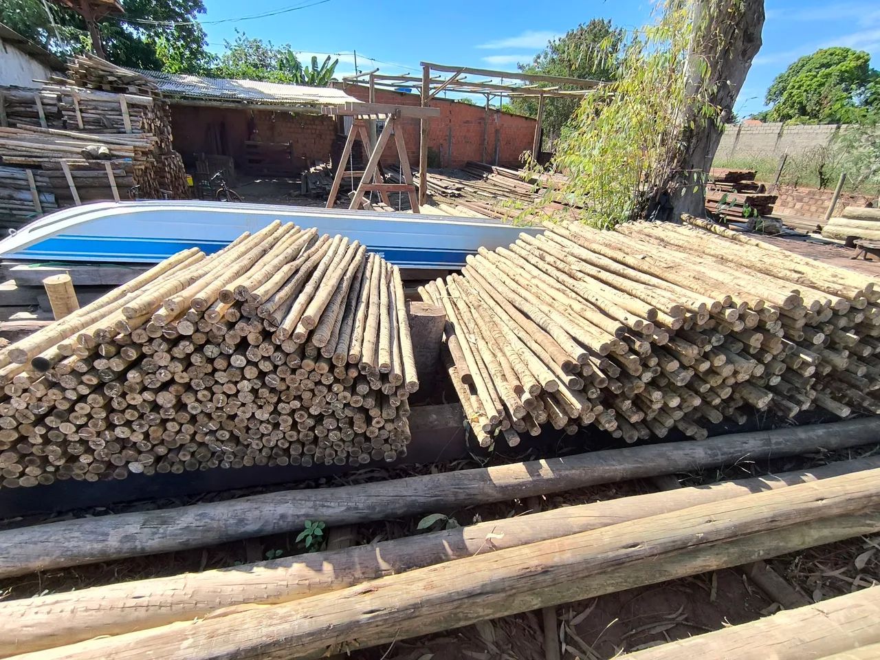 Eucalipto tratado cercas construção currais assoalho prancha  porteiras - Foto 5