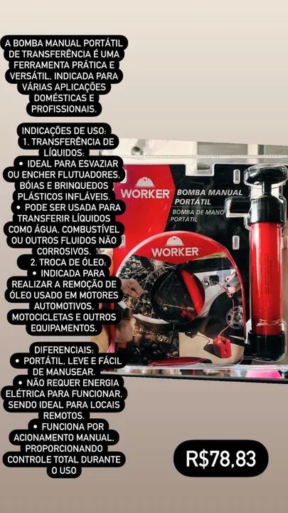 bomba manual portátil