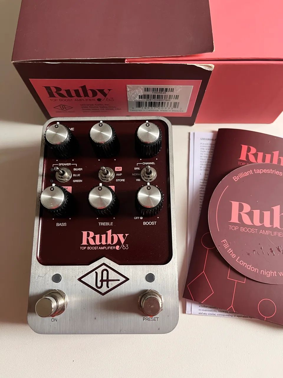 Pedal UAFX Ruby 63 Top Boost Amplifier - Instrumentos