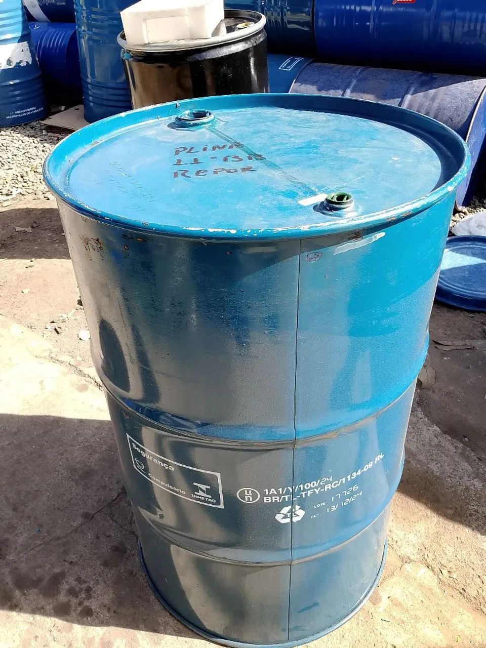Tambor de ferro Azul - 200 Litros