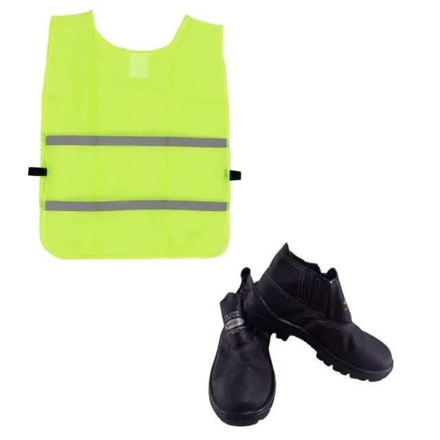 Kit entregador Marketplace Colete refletivo e Bota de Segurança