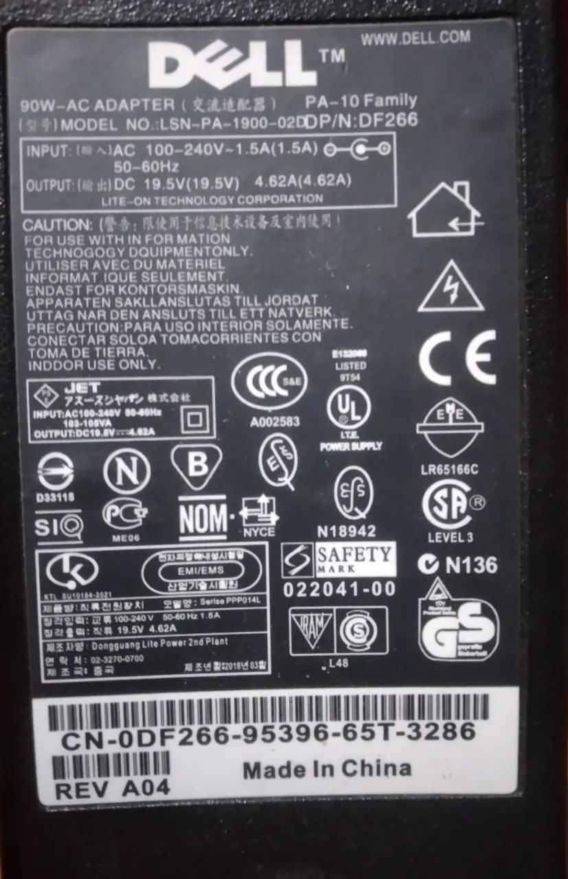 Fonte Dell 90W para Notebook - Original - Foto 2