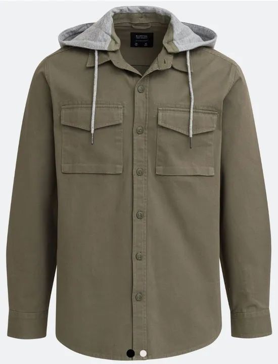 Camisa Blue steel em Sarja com Capuz Verde GG..